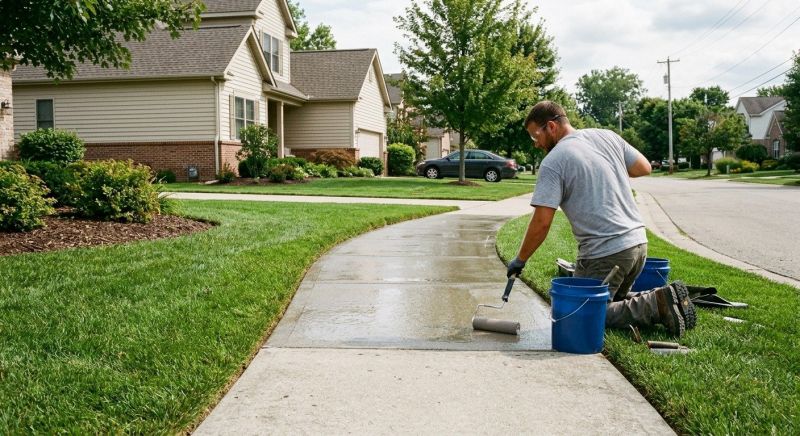 Sidewalk Concrete Sealing in Kansas City, KS